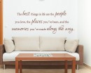 Family - The Best Things In Life Quotes Wall Decal Family Vinyl Art Stickers